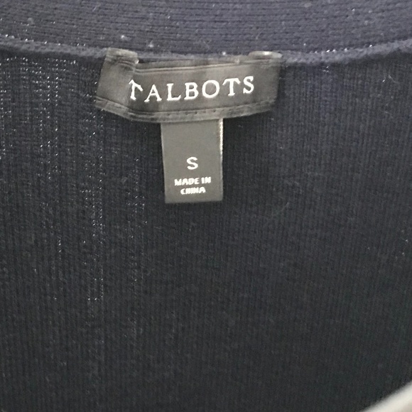 Talbots Navy Topper Sz S - Picture 5 of 6